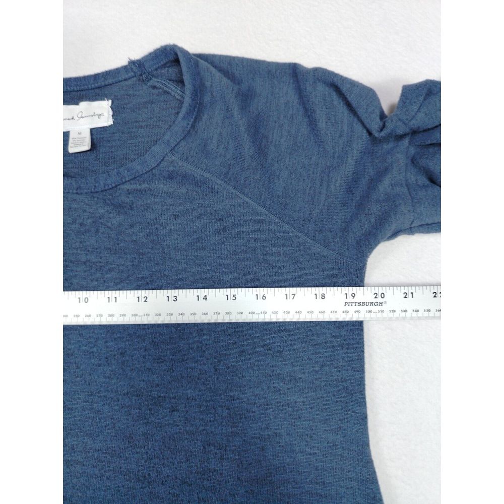 French Laundry‎ Top Women's Medium Blue Minimalist Normcore Stretch Long Sleeve - Picture 5 of 9